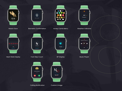 Apple Watch Series 8 UI Faces Design