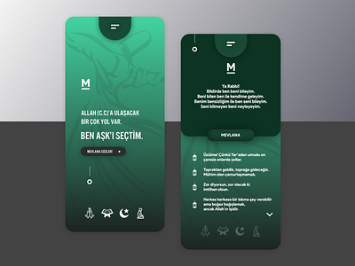 Hz. Mevlana app design brand branding color dark design ui uidesign ux uxdesign uxui