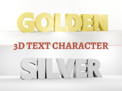 3D Text Character 3d animation app branding design graphic design illustration logo motion graphics ui