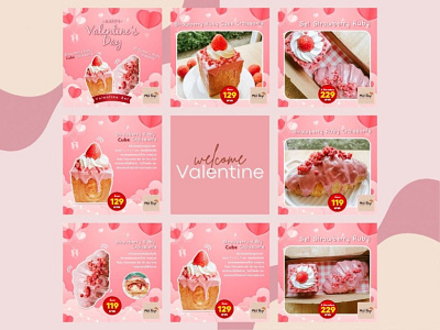 Croissants 'Mildskye' Instagram Post - Promotion Valentine app branding design graphic design illustration logo typography ui ux vector