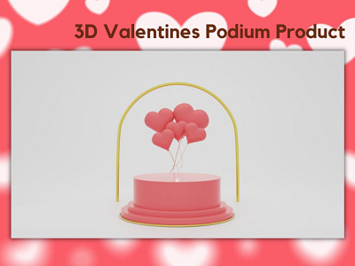 3D Valentines Podium Product