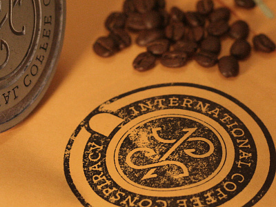 International Coffee Conspiracy Logo || Stamp