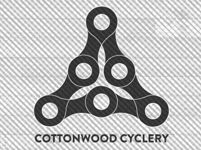 Cottonwood Cyclery Logo bicycle bike chain cycle logo salt lake city utah