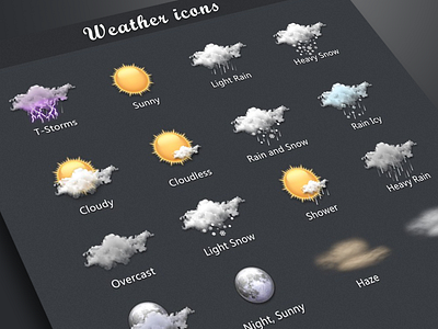 Weather icons