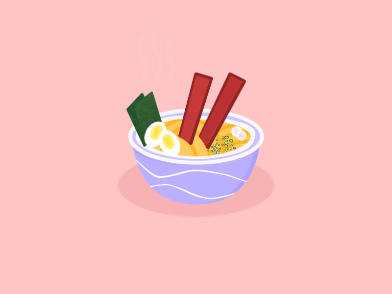 CAN I GET A RAAAMEN 🍜🙏🏾 30daychallenge 30daysofdesign cozy food inktober noodles october pentober principleapp ramen sketch sketchapp steam warm yummmm