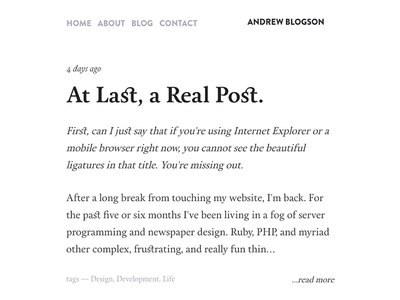Blog Design