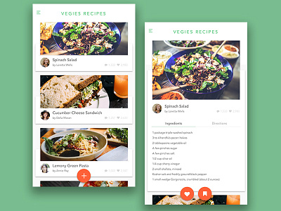 Food App app card clean debut food home menu mobile recipe ui ux white