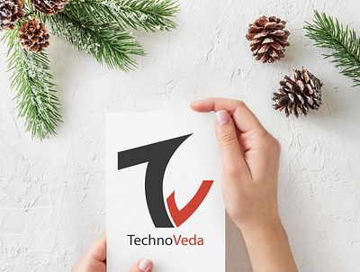 TechnoVeda Logo branding technology logo vector