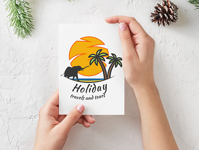 Holiday Travel's logo mockup branding logo vector