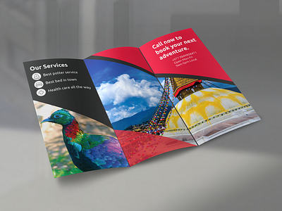 Inside Walk2Top Brochure branding design vector