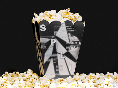 Pack of popcorn — SPLIT movie design editorial design generative design graphic design