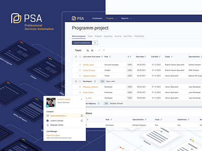 Professional Services Automation adaptive design design system ui ux web