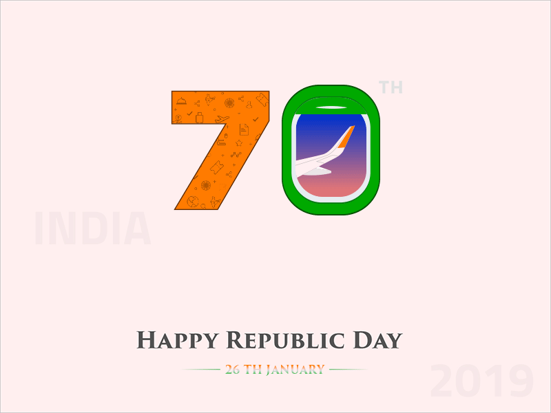 HAPPY REPUBLIC DAY chennai dribbble gif gif animated illustration republic day republic day gif ui