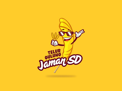 Telur Gulung - Jaman SD🍢 branding design logo mascot mascot design typography