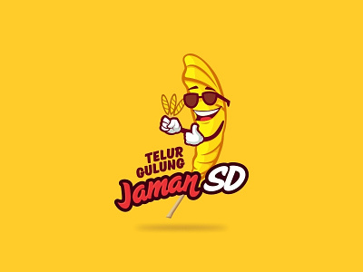 Telur Gulung - Jaman SD🍢 branding design laundry logo logo design mascot design