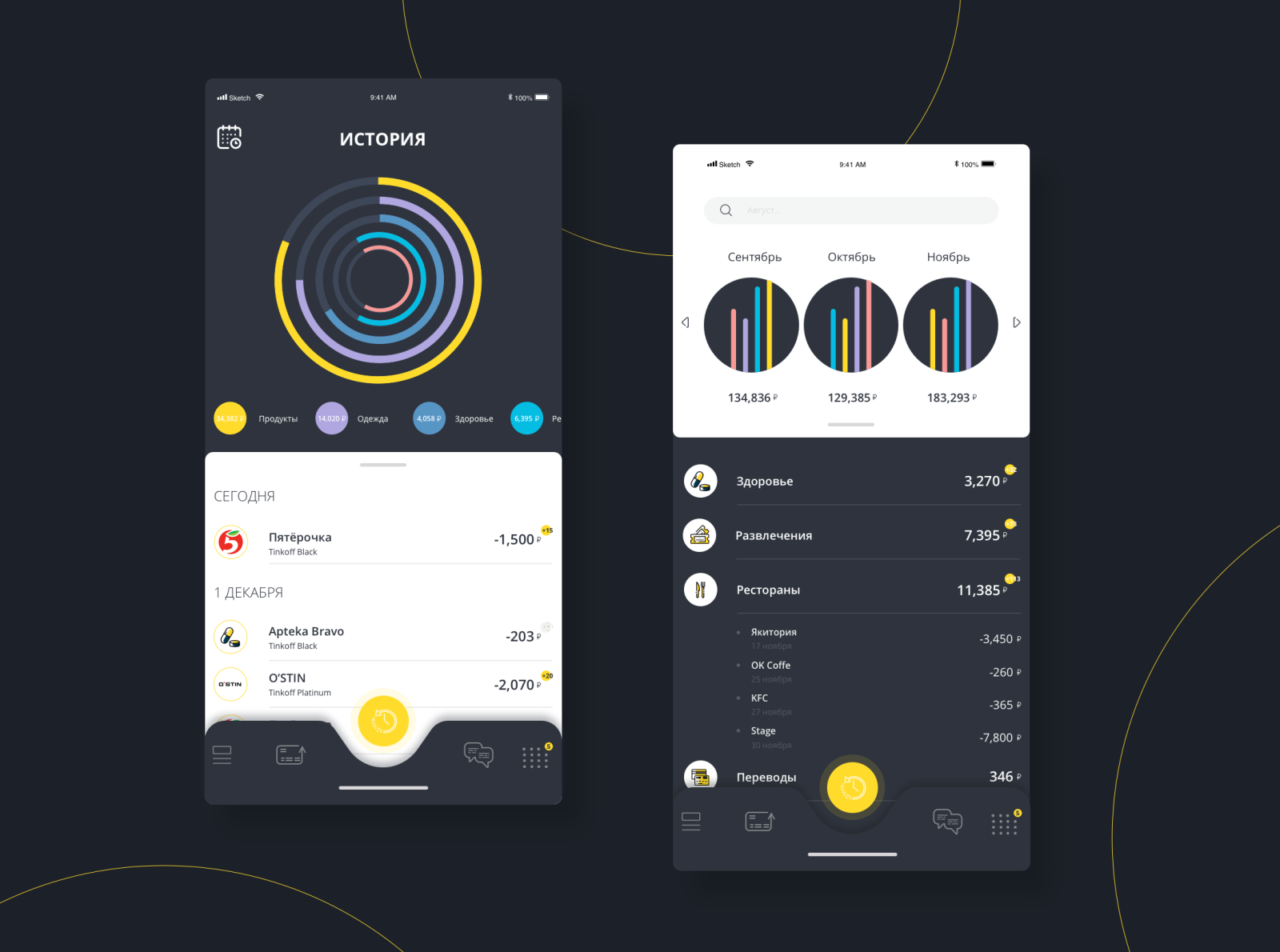 Tinkoff Bank App / UI Trip Day 6 by Katerina Kot on Dribbble