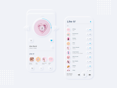 Music App app concept design minimal music player ui ux