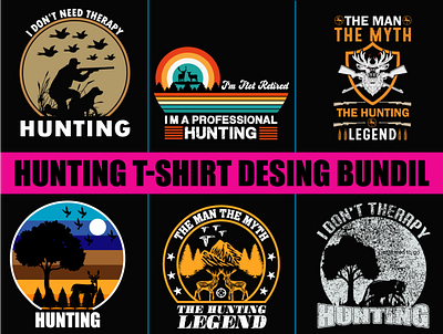 Hunting T-Shirt Desing Bundil . hill hunting hunting lover hunting quotes hunting silhouette hunting t shirt bundil hunting t shirt designs svg hunting t shirts for adults png svg typography vector