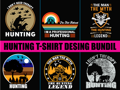 Hunting T-Shirt Desing Bundil .