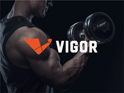 Vigor - Logo Design alireza majd brand identity branding design graphic design gym gym logo logo logodesign