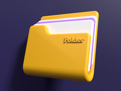 3D Folder 3d graphic design