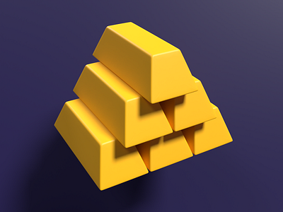 3D Gold 3d banking currency financial gold