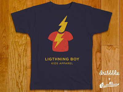 LIGHTNING BOY - kids apparel cartoon contest dribbble flat design julieta felix lightning logo mexico primary colors t shirt threadless