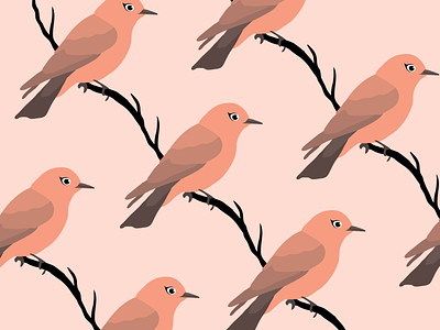 Bird is the word bird illustration julieta felix pattern pink vector wings wood