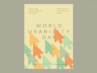 World Usability Day poster arrow design icon illustrator pastel pattern poster southwest usability vector web world usability day