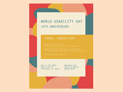 World Usability Day concept illustration innovation layout pastels pattern poster swiss texture typography ui ux vector