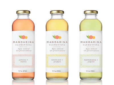 Packaging for Mandarina Clementina beer bottle branding fruit identity illustration label logo packaging pastel pink serif