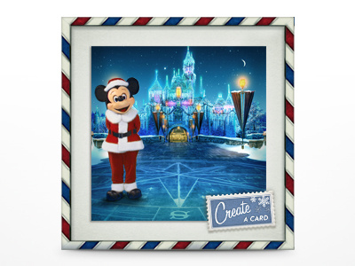 Web ad made for Disney 3d advertising christmas experience facebook holidays interaction julieta felix photography photoshop ui ux web