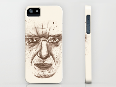 Stern-looking iPhone case abstract ben pelley drawing hand hand drawn illustration iphone iphone 5 iphone case julieta felix mooncake pencil ui