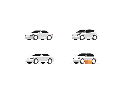 Taxi cars illustrations