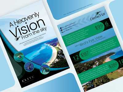 Elite Helicopters : Flyer Design design graphic design typography