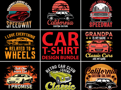 Car T-Shirt Design Bundle