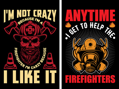Firefighter T-Shirt Design custom feuerwehr fire firedepartment firefighter firefighters firetruck pompiers pompiersdeparis t shirt typography vector ventage