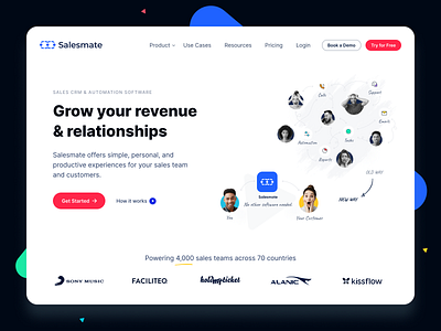 Homepage - Sales CRM & Automation Software automation crm crm app landing pge crm landing page hero banner homepagedesign landing page ui design uiux ux ux design web design