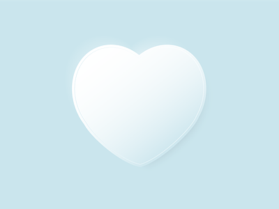 Valentine's day 14 february heart icon illustration minimal minimalism neumorphic neumorphism valentine day valentines day vector