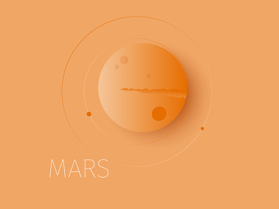 Mars illustration mars minimal minimalism planet space vector