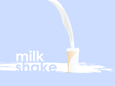 Milkshake food and drink illustration minimal minimalism vector