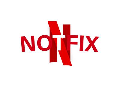 Notfix branding design graphic design logo minimalism netflix typography