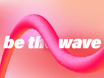 Be the wave 3d illustration minimalism vector