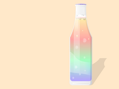 Cola bottle bottle container illustration