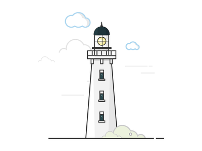 Lighthouse outline icon icon illustration lighthouse outline