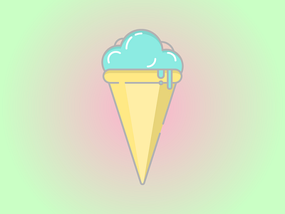 Ice cream cone icon icon illustration outline