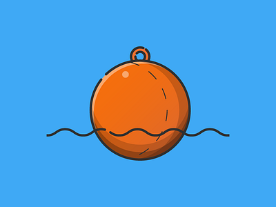 Sea buoy icon illustration outline