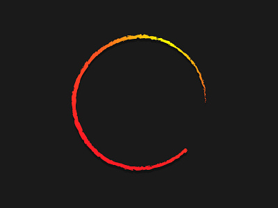 Ring of fire in zen style illustration minimalism zen
