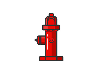 Fire hydrant outline icon flat style icon illustration minimalism outline