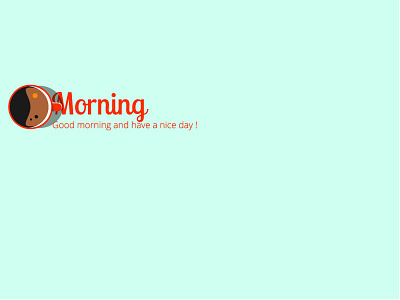 Good morning illustration minimalism vector
